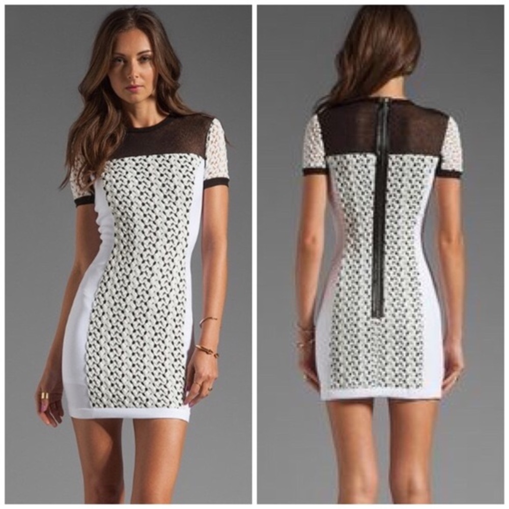 Black Halo Vanessa Mod Black White Dress 0 XXS